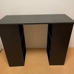 【無償】アイリスオーヤマ　カラーボックス黒2個と板の画像