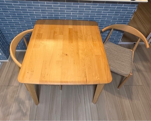 ニトリ ダイニングテーブル＆チェア2脚セット