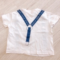 ⑩Tシャツ 80サイズ　白×おにぎり柄の画像