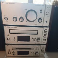 Pioneerコンパクトミニコンポ X-NT9MDシルバー CD/MD/ラジオの画像