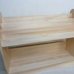 2-3　未使用/新品　 絵本ラック  3段 幅90cm 高さ70cm おもちゃ 収納 シンプルデザイン 本棚 ナチュラルの画像