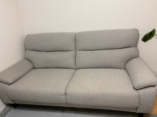 【美品】ニトリ 布張りソファー 3人掛け