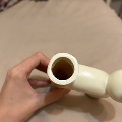猫 花瓶 一輪挿し ホワイトの画像