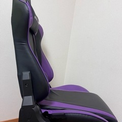 GTRACING ゲーミングチェア ブラック/パープル 肘置き付きの画像