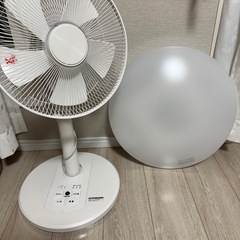 YAMAZEN扇風機とHotaluxシーリングライトの画像