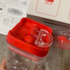 簡単密閉容器400mlぽすくまデザインキャニスター2個セットの画像