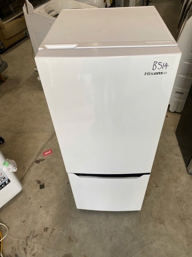 NO B514?福岡市内配送設置無料✨?ハイセンス 冷蔵庫 幅48cm 150L パールホワイト HR-D15C 2ドア 右開き 自動