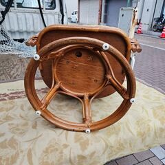 ラタン　回転椅子　回転チェア　籐イス　ek-648gedの画像