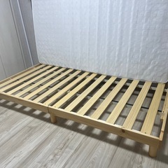 【譲渡先決定】セミダブルすのこベッド＋マットレスの画像