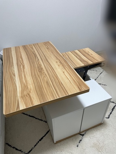 昇降式テーブル 収納付き リビングテーブル おしゃれ 大きい センターテーブル テーブル 高さ調節 天板折り