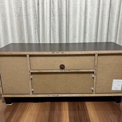 Shirai テレビ台 IMR-TV40V 幅100cm ウォールナット(ダークブラウン) 中古 引き取り限定の画像