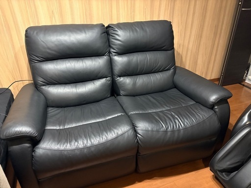 ニトリ 2人がけソファ 電動リクライニングソファ 革製 レザー