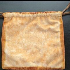まるでパンみたいなふわふわきんちゃく バター柄 巾着袋の画像