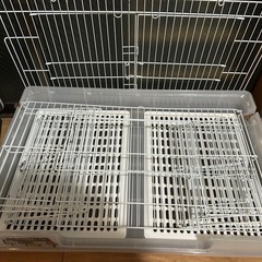 簡単お掃除ケージ　ペットケージダブルワイドサイズの画像
