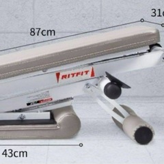 RITFIT トレーニングベンチ インクラインベンチ 可変式ベンチ ホワイトの画像