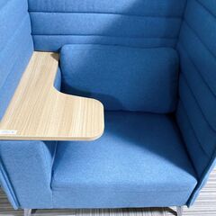 M568  オフィスコム HIBIS ハイビス ハイバックソファ 1人掛け         テーブル付き の画像