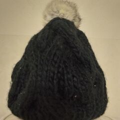 ニットキャップ　ブラックの画像