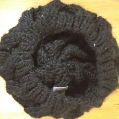 ニットキャップ　ブラックの画像