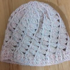 ニットキャップ　ピンクの画像