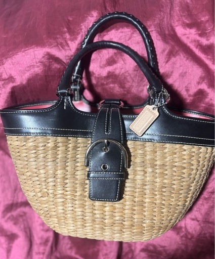 【正規品】COACH かごバッグ 革