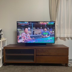再掲載！　無印良品 テレビボード 150cm ダークブラウンの画像