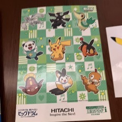 ポケモンミニクリアファイル，シールセットの画像