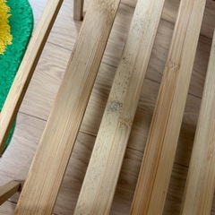 IKEA サイドテーブル　ガラス✖️竹の画像