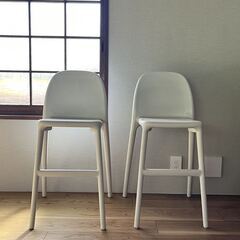 IKEA イケア URBAN ウルバン 子ども用チェア ホワイト 2脚セットの画像