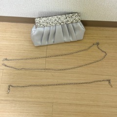【売り切り！限定値下げ】3点セット パーティーバッグ ショール ネックレスの画像