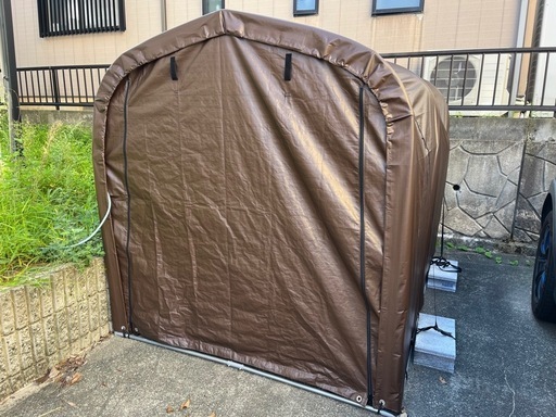 中古品 サイクルハウス 自転車置き場 バイクガレージ  UVカット 防水 バイク サイクルハウス