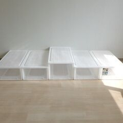 押入れケース５個（Mサイズ+Lサイズ）【小金井市民限定】（小金井市再生家具）品番：09-04-26 ※新規優先の画像