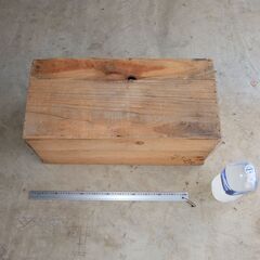 手作り品 自作品 道具箱 木箱 大工 道具入れ りんご箱 リンゴ箱 収納 リメイク 無骨 DIYの画像