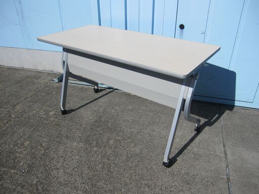 会議用テーブル　スタックテーブル　1200ｘ600ｘ720ｘ木目チーク