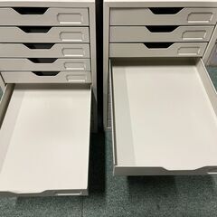 10段 書類ケース 2個セット 収納ケース スチール製 オフィス 事務用品 幅26.5cm×奥行33.5cm×高さ46cmの画像