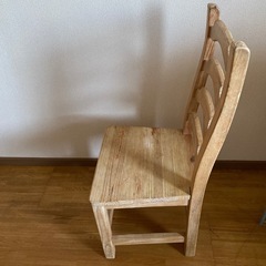 スペイン製　椅子 無垢材使用 生地付の画像
