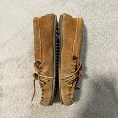 【23.5cm】MINNETONKA モカシン キャメル 本革 US6インチの画像