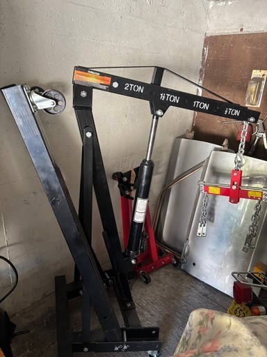 (決まりました。)エンジンクレーン、エンジンハンガー、エンジンスタンド３点セット。お引き取りのみ