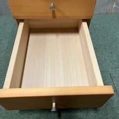 木製 3段 ミニチェスト 収納棚 小物入れ 幅28cm×奥行38cm×高さ33cmの画像