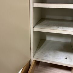 木製 大型 食器棚 収納棚 大容量 ホワイト 幅90cm×奥行31cm×高さ181cm の画像