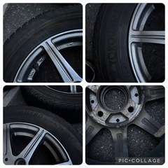 社外アルミホイール❗️ 4本セット❗️ タイヤ山あり❗️の画像