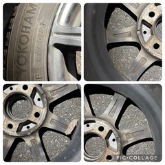 社外アルミホイール❗️ 4本セット❗️ タイヤ山あり❗️の画像