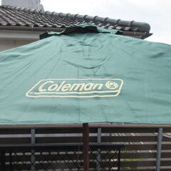 Coleman製木製パラソル中古良品の画像