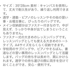 おまけ付 値下げ　レッスンバッグ 女の子 収納ケース 絵本袋 手さげ おけいこバッグ 塾用バック ファイルケース ピアノ 書類ポーチ 事務用品 可愛いの画像