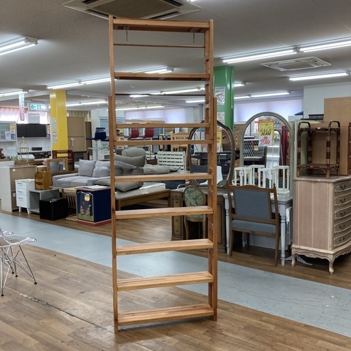 S026 ⭐ 天井突っ張りシェルフラック 高さ175-200cm 幅80cm USED 綺麗