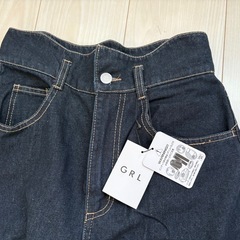 新品 ウエストウェーブデザインデニムパンツの画像