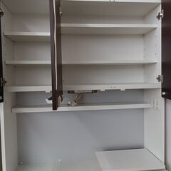 ★リユースのサカイ水戸店★レンジボードダークブラウン×ホワイトH199×D45×W105クリーニング済みMT5528の画像