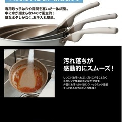 フライパン 軽量 IH ガス火対応 20cm  スピンコート 深型 焦げ付かない ずっとなめらか 長持ち こびりつきにくい お手入れ簡単の画像