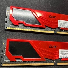 Team DDR4 2666Mhz  16GBx2枚（32GBkit） デスクトップ用メモリ Elite Plus シリーズ の画像