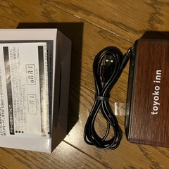 ウッド調LEDクロック　目覚まし時計の画像
