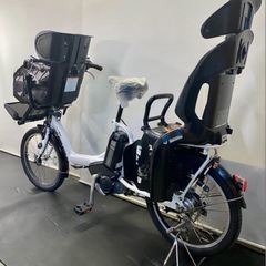 1年保証　ヤマハ　パスキッス　20インチ　子供乗せ　白色　電動アシスト自転車　g925の画像